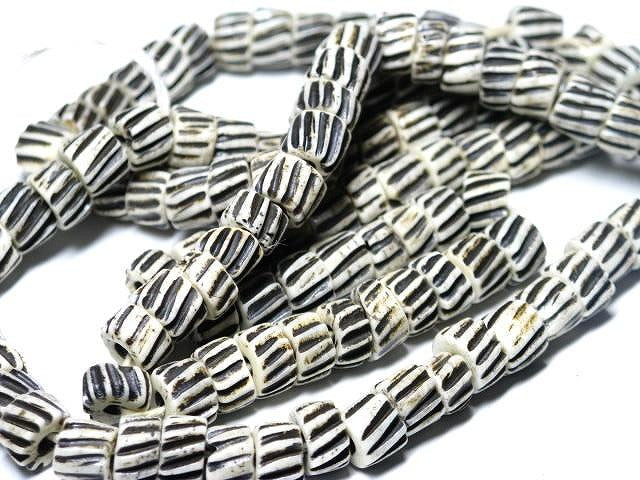 TOKO-BEADS BB109-37N Bone bead (strand) 7.5mm BB109-37N ボーンビーズ（連） 7.5mm Asian bead & African bead  Handmade,Lampeork,bead,asia,india,ethnic,parts,accessory,beads とんぼ玉,ビーズ,トンボ玉,アジア,インド,エスニック,手作り,パーツ,アクセサリー