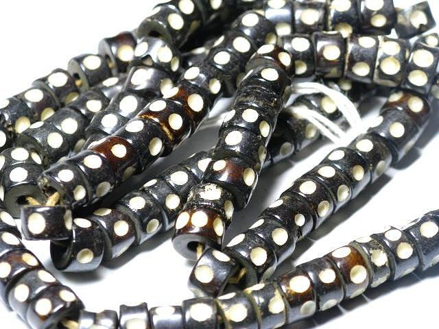 TOKO-BEADS BB109-39N Bone bead (strand) 8mm BB109-39N ボーンビーズ（連） 8mm Asian bead & African bead  Handmade,Lampeork,bead,asia,india,ethnic,parts,accessory,beads とんぼ玉,ビーズ,トンボ玉,アジア,インド,エスニック,手作り,パーツ,アクセサリー