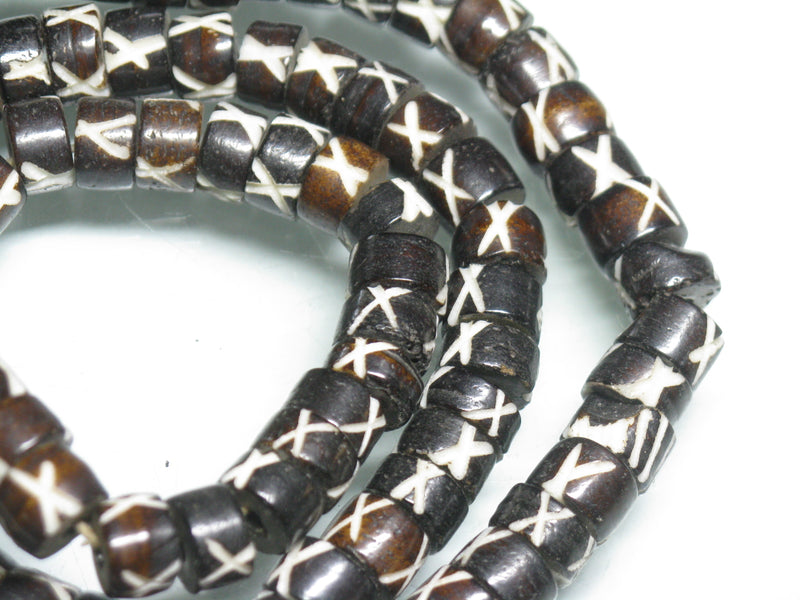 TOKO-BEADS BB109-42N Bone bead (strand) 8mm BB109-42N ボーンビーズ（連） 8mm Asian bead & African bead  Handmade,Lampeork,bead,asia,india,ethnic,parts,accessory,beads とんぼ玉,ビーズ,トンボ玉,アジア,インド,エスニック,手作り,パーツ,アクセサリー