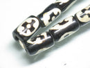 TOKO-BEADS BB109-48N Batik Bone bead (strand) 8~8mm BB109-48N ボーンビーズ（連） 8~8mm Asian bead & African bead  Handmade,Lampeork,bead,asia,india,ethnic,parts,accessory,beads とんぼ玉,ビーズ,トンボ玉,アジア,インド,エスニック,手作り,パーツ,アクセサリー