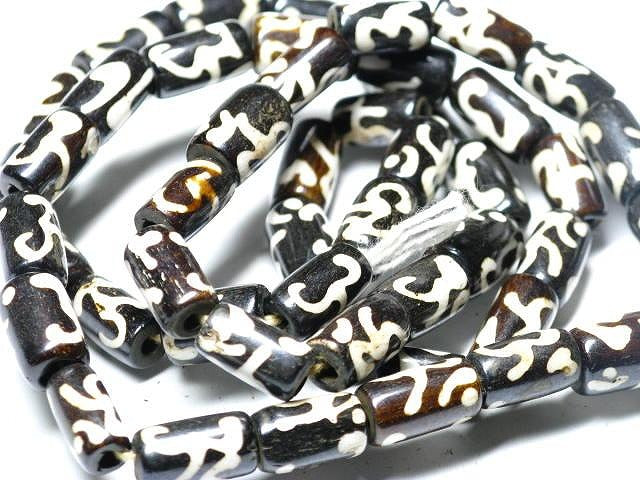 TOKO-BEADS BB109-49N Batik Bone bead (strand) 11.5~13mm BB109-49N ボーンビーズ（連） 11.5~13mm Asian bead & African bead  Handmade,Lampeork,bead,asia,india,ethnic,parts,accessory,beads とんぼ玉,ビーズ,トンボ玉,アジア,インド,エスニック,手作り,パーツ,アクセサリー