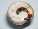 TOKO-BEADS BB110-64 Afghan Antique Shell bead 28mm BB110-64 アフガンアンティークシェルビーズ 28mm Asian bead & African bead  Handmade,Lampeork,bead,asia,india,ethnic,parts,accessory,beads とんぼ玉,ビーズ,トンボ玉,アジア,インド,エスニック,手作り,パーツ,アクセサリー