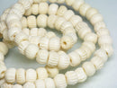 TOKO-BEADS BB110-24N Bone bead (strand) 8mm BB110-24N ボーンビーズ（連） 8mm Asian bead & African bead  Handmade,Lampeork,bead,asia,india,ethnic,parts,accessory,beads とんぼ玉,ビーズ,トンボ玉,アジア,インド,エスニック,手作り,パーツ,アクセサリー