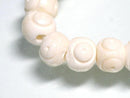 TOKO-BEADS BB110-25N Bone bead (strand) 8mm BB110-25N ボーンビーズ（連） 8mm Asian bead & African bead  Handmade,Lampeork,bead,asia,india,ethnic,parts,accessory,beads とんぼ玉,ビーズ,トンボ玉,アジア,インド,エスニック,手作り,パーツ,アクセサリー