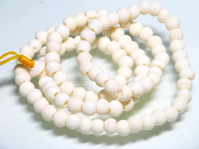 | TOKO-BEADS |BB110N-27 ボーンビーズ（連） 7mmとんぼ玉,ビーズ,トンボ玉,アジア,インド,エスニック,手作り,パーツ,アクセサリー