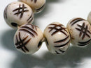 TOKO-BEADS BB110-30N Bone bead (strand) 10mm BB110-30N ボーンビーズ（連） 10mm Asian bead & African bead  Handmade,Lampeork,bead,asia,india,ethnic,parts,accessory,beads とんぼ玉,ビーズ,トンボ玉,アジア,インド,エスニック,手作り,パーツ,アクセサリー