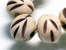TOKO-BEADS BB110-32N Bone bead (strand) 10mm BB110-32N ボーンビーズ（連） 10mm Asian bead & African bead  Handmade,Lampeork,bead,asia,india,ethnic,parts,accessory,beads とんぼ玉,ビーズ,トンボ玉,アジア,インド,エスニック,手作り,パーツ,アクセサリー