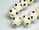TOKO-BEADS BB110-34N Bone bead (strand) 12mm BB110-34N ボーンビーズ（連） 12mm Asian bead & African bead  Handmade,Lampeork,bead,asia,india,ethnic,parts,accessory,beads とんぼ玉,ビーズ,トンボ玉,アジア,インド,エスニック,手作り,パーツ,アクセサリー