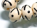 TOKO-BEADS BB110-35N Bone bead (strand) 12mm BB110-35N ボーンビーズ（連） 12mm Asian bead & African bead  Handmade,Lampeork,bead,asia,india,ethnic,parts,accessory,beads とんぼ玉,ビーズ,トンボ玉,アジア,インド,エスニック,手作り,パーツ,アクセサリー
