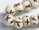 TOKO-BEADS BB113-03N Bone bead (strand) 6.5~7mm BB113-03N ボーンビーズ（連） 6.5~7mm Asian bead & African bead  Handmade,Lampeork,bead,asia,india,ethnic,parts,accessory,beads とんぼ玉,ビーズ,トンボ玉,アジア,インド,エスニック,手作り,パーツ,アクセサリー