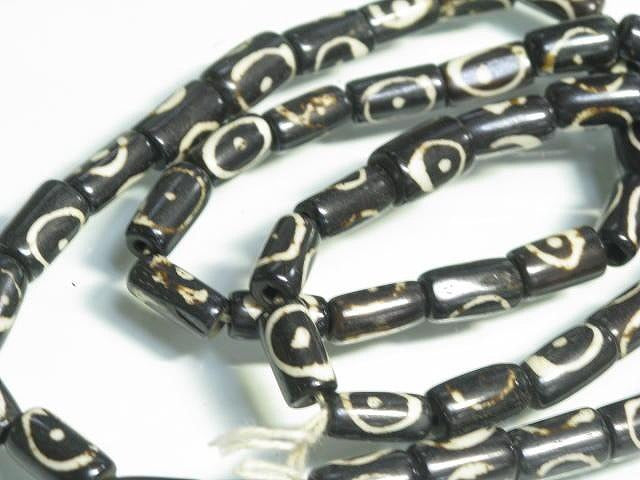 TOKO-BEADS BB114-02N Batik Bone bead (strand) 7mm BB114-02N ボーンビーズ（連） 7mm Asian bead & African bead  Handmade,Lampeork,bead,asia,india,ethnic,parts,accessory,beads とんぼ玉,ビーズ,トンボ玉,アジア,インド,エスニック,手作り,パーツ,アクセサリー
