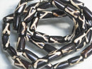 TOKO-BEADS BB114-05N Batik Bone bead (strand) 7mm BB114-05N ボーンビーズ（連） 7mm Asian bead & African bead  Handmade,Lampeork,bead,asia,india,ethnic,parts,accessory,beads とんぼ玉,ビーズ,トンボ玉,アジア,インド,エスニック,手作り,パーツ,アクセサリー