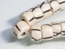 TOKO-BEADS BB115-04N Bone bead (strand) 7.5mm BB115-04N ボーンビーズ（連） 7.5mm Asian bead & African bead  Handmade,Lampeork,bead,asia,india,ethnic,parts,accessory,beads とんぼ玉,ビーズ,トンボ玉,アジア,インド,エスニック,手作り,パーツ,アクセサリー