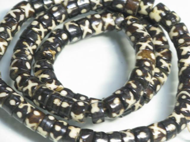TOKO-BEADS BB115-05N Bone bead (strand) 7.5mm BB115-05N ボーンビーズ（連） 7.5mm Asian bead & African bead  Handmade,Lampeork,bead,asia,india,ethnic,parts,accessory,beads とんぼ玉,ビーズ,トンボ玉,アジア,インド,エスニック,手作り,パーツ,アクセサリー