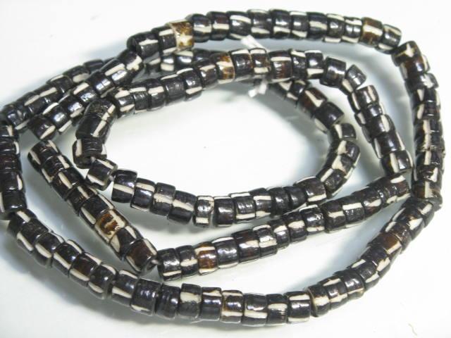 | TOKO-BEADS |BB115N-09 ボーンビーズ（連） 6mmとんぼ玉,ビーズ,トンボ玉,アジア,インド,エスニック,手作り,パーツ,アクセサリー