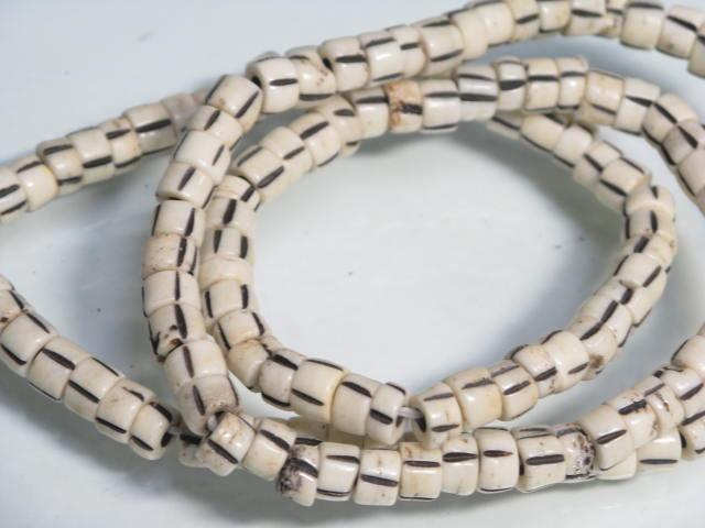 TOKO-BEADS BB115-10N Bone bead (strand) 6mm BB115-10N ボーンビーズ（連） 6mm Asian bead & African bead  Handmade,Lampeork,bead,asia,india,ethnic,parts,accessory,beads とんぼ玉,ビーズ,トンボ玉,アジア,インド,エスニック,手作り,パーツ,アクセサリー