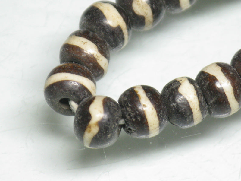 TOKO-BEADS BB116N-01 Bone bead 6.5mm BB116N-01 ボーンビーズ（連） 6.5mm Asian bead & African bead  Handmade,Lampeork,bead,asia,india,ethnic,parts,accessory,beads とんぼ玉,ビーズ,トンボ玉,アジア,インド,エスニック,手作り,パーツ,アクセサリー