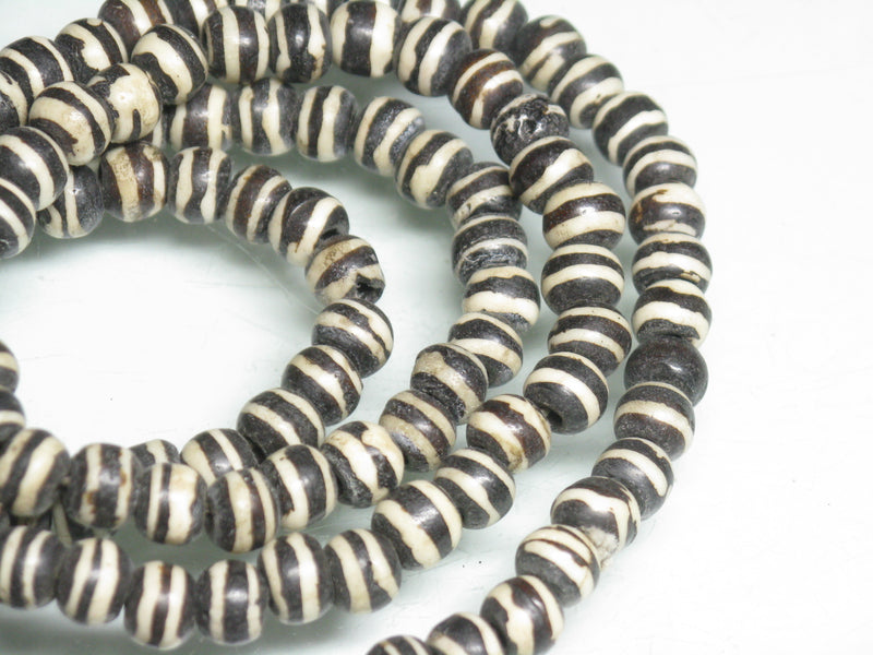 TOKO-BEADS BB116N-02 Bone bead 6.5mm BB116N-02 ボーンビーズ（連） 6.5mm Asian bead & African bead  Handmade,Lampeork,bead,asia,india,ethnic,parts,accessory,beads とんぼ玉,ビーズ,トンボ玉,アジア,インド,エスニック,手作り,パーツ,アクセサリー
