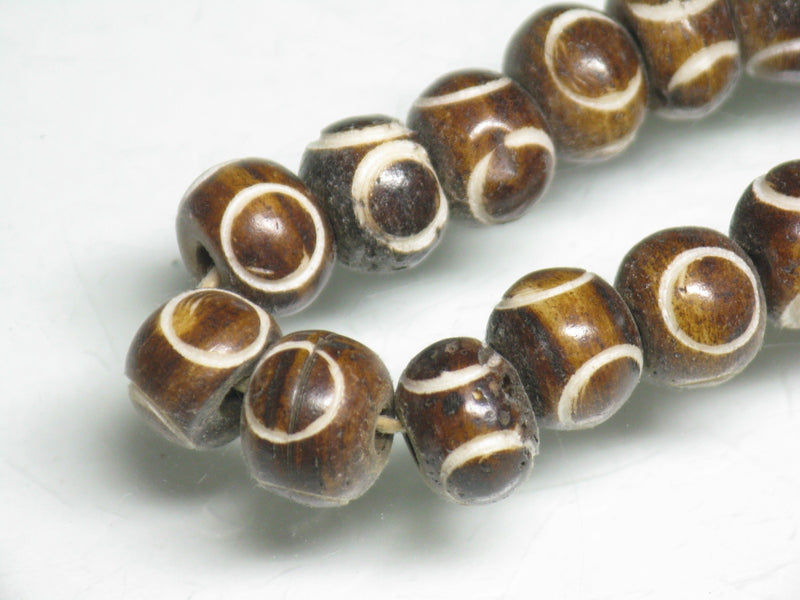 TOKO-BEADS BB116N-03 Bone bead 8.5mm BB116N-03 ボーンビーズ（連） 8.5mm Asian bead & African bead  Handmade,Lampeork,bead,asia,india,ethnic,parts,accessory,beads とんぼ玉,ビーズ,トンボ玉,アジア,インド,エスニック,手作り,パーツ,アクセサリー
