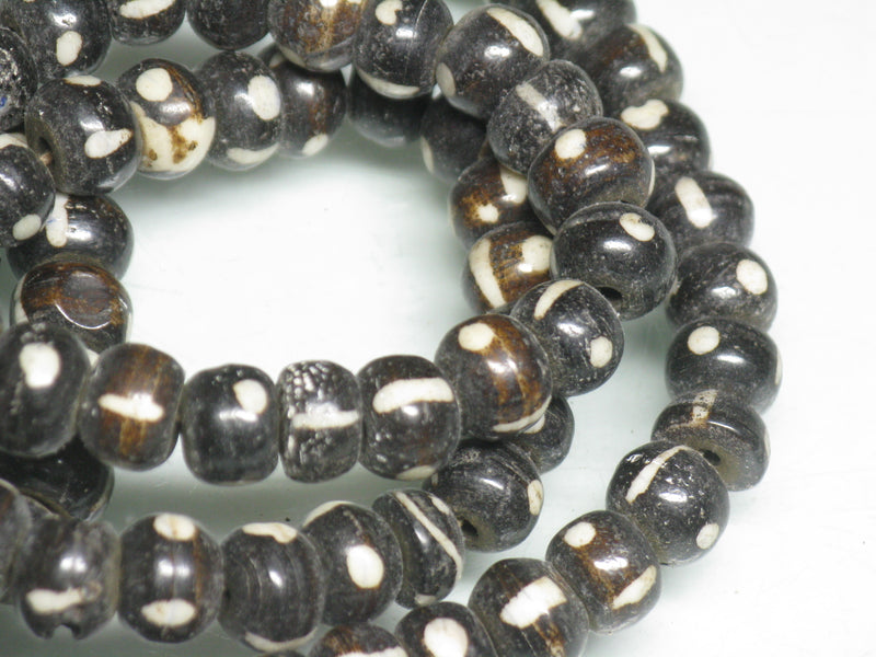 TOKO-BEADS BB116N-12 Bone bead 8.5mm BB116N-12 ボーンビーズ（連） 8.5mm Asian bead & African bead  Handmade,Lampeork,bead,asia,india,ethnic,parts,accessory,beads とんぼ玉,ビーズ,トンボ玉,アジア,インド,エスニック,手作り,パーツ,アクセサリー