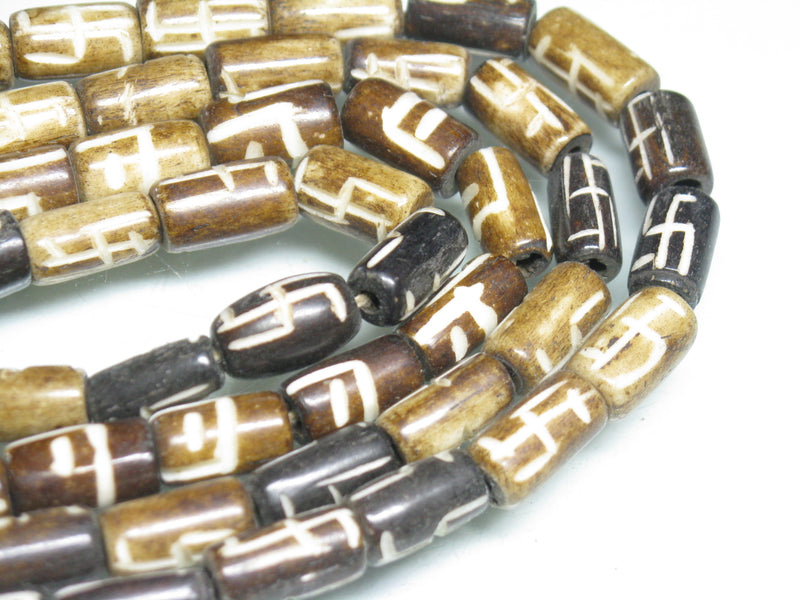 TOKO-BEADS BB119-01N Bone bead 7.5mm BB119-01N ボーンビーズ（連） 7.5mm Asian bead & African bead  Handmade,Lampeork,bead,asia,india,ethnic,parts,accessory,beads とんぼ玉,ビーズ,トンボ玉,アジア,インド,エスニック,手作り,パーツ,アクセサリー