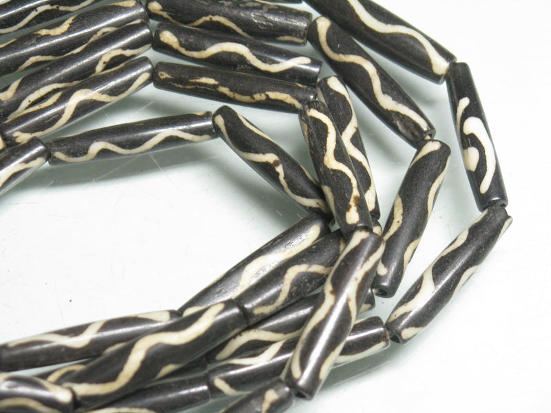 TOKO-BEADS BB119-10N Batik Bone bead 5~6mm BB119-10N ボーンビーズ（連） 5~6mm Asian bead & African bead  Handmade,Lampeork,bead,asia,india,ethnic,parts,accessory,beads とんぼ玉,ビーズ,トンボ玉,アジア,インド,エスニック,手作り,パーツ,アクセサリー