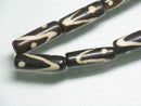 TOKO-BEADS BB119-11N Batik Bone bead 6~7mm BB119-11N ボーンビーズ（連） 6~7mm Asian bead & African bead  Handmade,Lampeork,bead,asia,india,ethnic,parts,accessory,beads とんぼ玉,ビーズ,トンボ玉,アジア,インド,エスニック,手作り,パーツ,アクセサリー