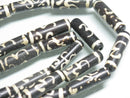 TOKO-BEADS BB119-12N Batik Bone bead 6~7mm BB119-12N ボーンビーズ（連） 6~7mm Asian bead & African bead  Handmade,Lampeork,bead,asia,india,ethnic,parts,accessory,beads とんぼ玉,ビーズ,トンボ玉,アジア,インド,エスニック,手作り,パーツ,アクセサリー