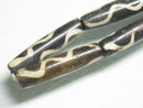 TOKO-BEADS BB119-13N Batik Bone bead 6~7mm BB119-13N ボーンビーズ（連） 6~7mm Asian bead & African bead  Handmade,Lampeork,bead,asia,india,ethnic,parts,accessory,beads とんぼ玉,ビーズ,トンボ玉,アジア,インド,エスニック,手作り,パーツ,アクセサリー