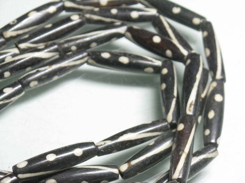 TOKO-BEADS BB119-20N Batik Bone bead 5.5~6mm BB119-20N ボーンビーズ（連） 5.5~6mm Asian bead & African bead  Handmade,Lampeork,bead,asia,india,ethnic,parts,accessory,beads とんぼ玉,ビーズ,トンボ玉,アジア,インド,エスニック,手作り,パーツ,アクセサリー