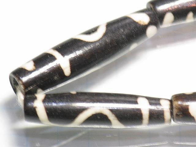 TOKO-BEADS BB119-22N Batik Bone bead 5.5~6mm BB119-22N ボーンビーズ（連） 5.5~6mm Asian bead & African bead  Handmade,Lampeork,bead,asia,india,ethnic,parts,accessory,beads とんぼ玉,ビーズ,トンボ玉,アジア,インド,エスニック,手作り,パーツ,アクセサリー