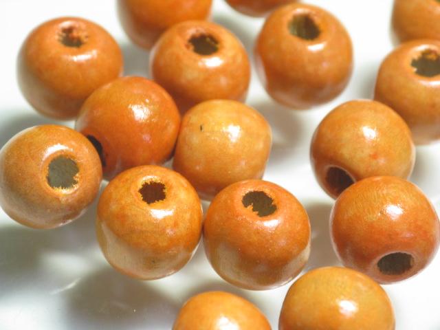 | TOKO-BEADS |BW002P-84 ウッドビーズ（100個パック） 9~10mmとんぼ玉,ビーズ,トンボ玉,アジア,インド,エスニック,手作り,パーツ,アクセサリー