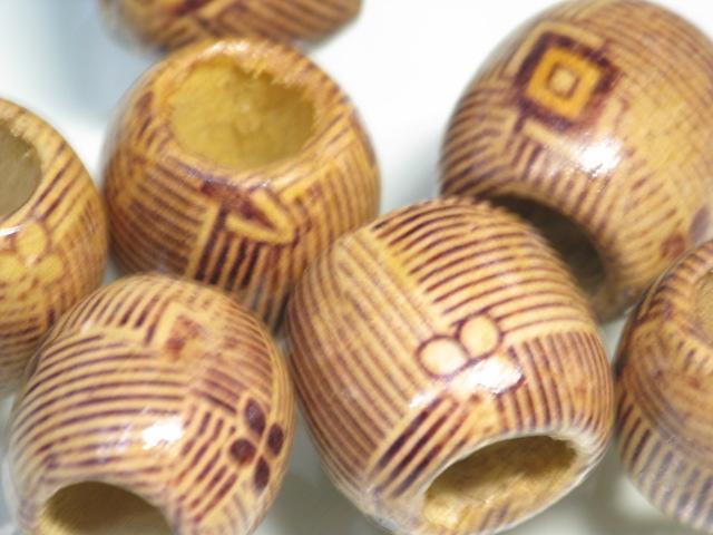 | TOKO-BEADS |BW006P-20 ウッドビーズ（50個） 15mmとんぼ玉,ビーズ,トンボ玉,アジア,インド,エスニック,手作り,パーツ,アクセサリー