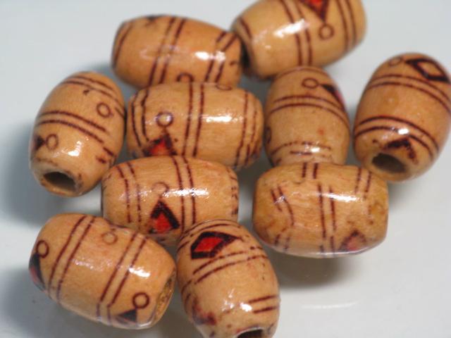 | TOKO-BEADS |BW006P-22 ウッドビーズ（50個） 8~9.5mmとんぼ玉,ビーズ,トンボ玉,アジア,インド,エスニック,手作り,パーツ,アクセサリー