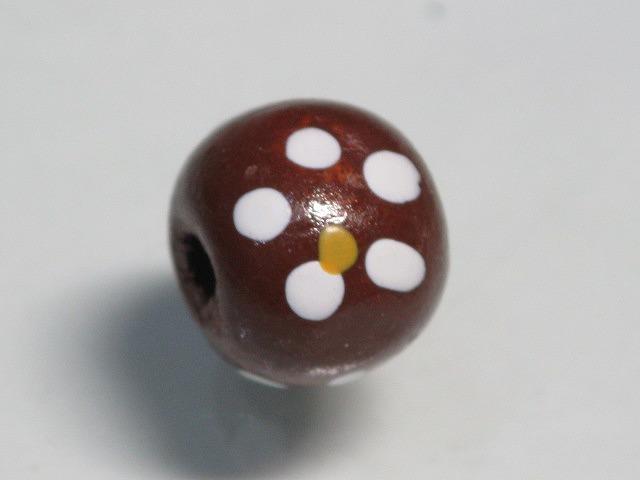 TOKO-BEADS BW006-58P Wooden bead (50pcs) 10~11mm BW006-58P フラワーウッドビーズ（50個） 10~11mm Asian bead & African bead  Handmade,Lampeork,bead,asia,india,ethnic,parts,accessory,beads とんぼ玉,ビーズ,トンボ玉,アジア,インド,エスニック,手作り,パーツ,アクセサリー