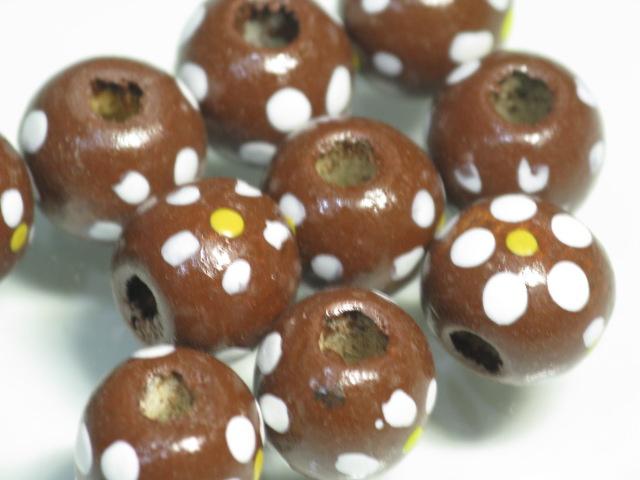 TOKO-BEADS BW006-58P Wooden bead (50pcs) 10~11mm BW006-58P フラワーウッドビーズ（50個） 10~11mm Asian bead & African bead  Handmade,Lampeork,bead,asia,india,ethnic,parts,accessory,beads とんぼ玉,ビーズ,トンボ玉,アジア,インド,エスニック,手作り,パーツ,アクセサリー