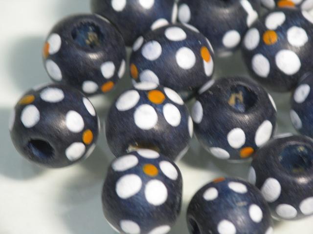 | TOKO-BEADS |BW006P-65 フラワーウッドビーズ（50個） 10~11mmとんぼ玉,ビーズ,トンボ玉,アジア,インド,エスニック,手作り,パーツ,アクセサリー