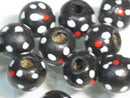TOKO-BEADS BW006-67P Wooden bead (50pcs) 10~11mm BW006-67P フラワーウッドビーズ（50個） 10~11mm Asian bead & African bead  Handmade,Lampeork,bead,asia,india,ethnic,parts,accessory,beads とんぼ玉,ビーズ,トンボ玉,アジア,インド,エスニック,手作り,パーツ,アクセサリー