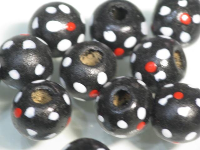 | TOKO-BEADS |BW006P-67 フラワーウッドビーズ（50個） 10~11mmとんぼ玉,ビーズ,トンボ玉,アジア,インド,エスニック,手作り,パーツ,アクセサリー