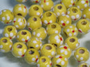 TOKO-BEADS BW006-68P Wooden bead (50pcs) 7mm BW006-68P フラワーウッドビーズ（50個） 7mm Asian bead & African bead  Handmade,Lampeork,bead,asia,india,ethnic,parts,accessory,beads とんぼ玉,ビーズ,トンボ玉,アジア,インド,エスニック,手作り,パーツ,アクセサリー