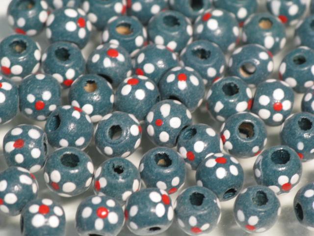 TOKO-BEADS BW006-75P Wooden bead (50pcs) 7mm BW006-75P フラワーウッドビーズ（50個） 7mm Asian bead & African bead  Handmade,Lampeork,bead,asia,india,ethnic,parts,accessory,beads とんぼ玉,ビーズ,トンボ玉,アジア,インド,エスニック,手作り,パーツ,アクセサリー