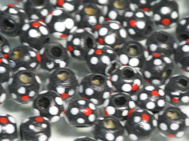 | TOKO-BEADS |BW006P-76 フラワーウッドビーズ（50個） 7mmとんぼ玉,ビーズ,トンボ玉,アジア,インド,エスニック,手作り,パーツ,アクセサリー