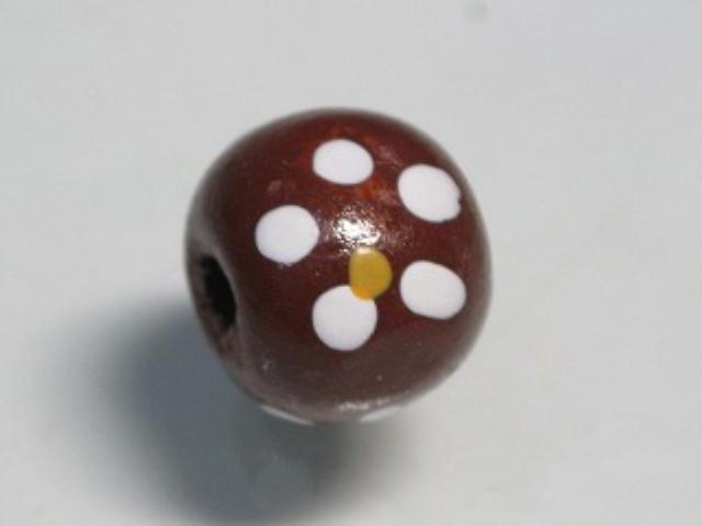 TOKO-BEADS BW006-58S Wooden bead 10~11mm BW006-58S フラワーウッドビーズ 10~11mm Asian bead & African bead  Handmade,Lampeork,bead,asia,india,ethnic,parts,accessory,beads とんぼ玉,ビーズ,トンボ玉,アジア,インド,エスニック,手作り,パーツ,アクセサリー