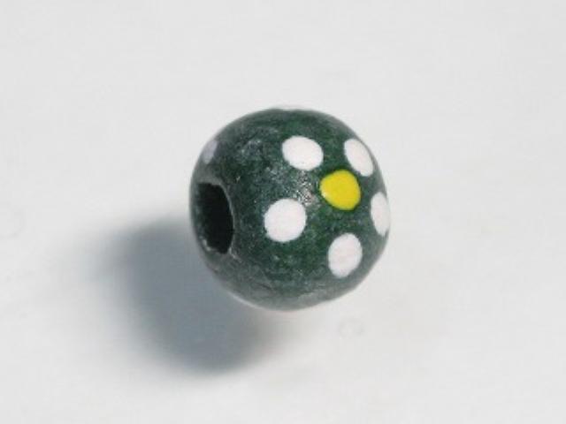 | TOKO-BEADS |BW006S-74 フラワーウッドビーズ 7mmとんぼ玉,ビーズ,トンボ玉,アジア,インド,エスニック,手作り,パーツ,アクセサリー