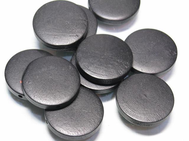 TOKO-BEADS BW009P-08 Wooden bead (10pcs) 25mm BW009P-08 フラットウッドビーズ（10個パック） 25mm Asian bead & African bead  Handmade,Lampeork,bead,asia,india,ethnic,parts,accessory,beads とんぼ玉,ビーズ,トンボ玉,アジア,インド,エスニック,手作り,パーツ,アクセサリー