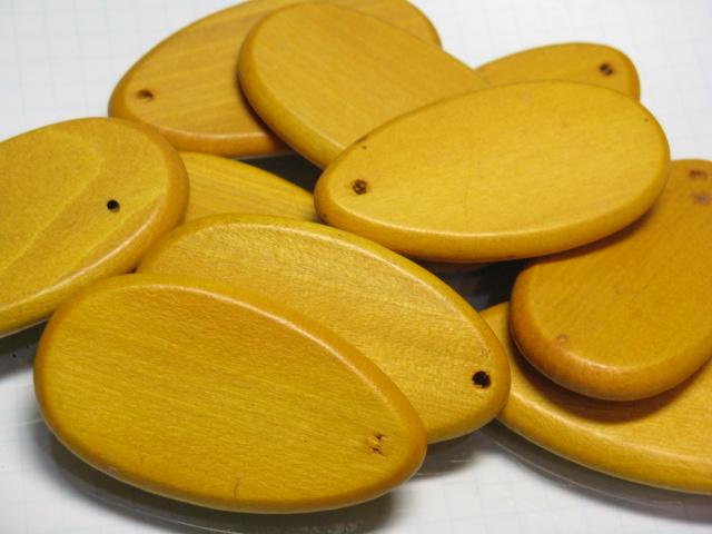 TOKO-BEADS BW009P-33 Wooden bead (10pcs) 30mm BW009P-33 フラットウッドチャーム（10個パック） 30mm Asian bead & African bead  Handmade,Lampeork,bead,asia,india,ethnic,parts,accessory,beads とんぼ玉,ビーズ,トンボ玉,アジア,インド,エスニック,手作り,パーツ,アクセサリー