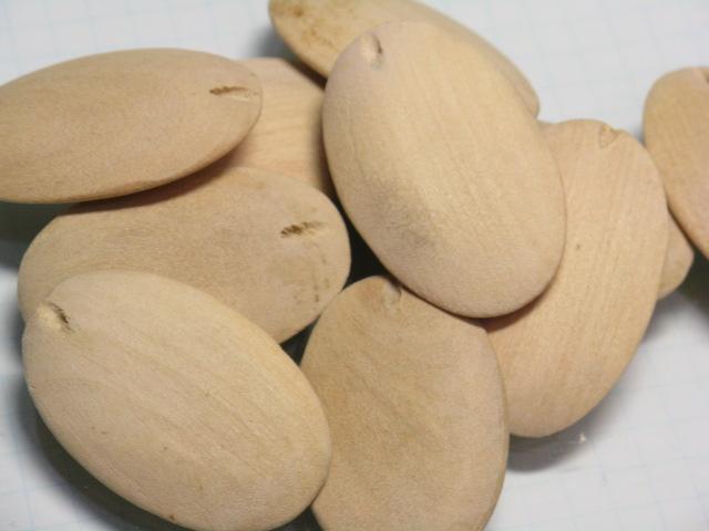 TOKO-BEADS BW009-39P Wooden bead (non waxed/10pcs) 24mm BW009-39P フラットウッドビーズ（無垢/10個パック） 24mm Asian bead & African bead  Handmade,Lampeork,bead,asia,india,ethnic,parts,accessory,beads とんぼ玉,ビーズ,トンボ玉,アジア,インド,エスニック,手作り,パーツ,アクセサリー