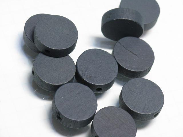 TOKO-BEADS BW009P-46 Wooden bead (10pcs) 14mm BW009P-46 フラットウッドビーズ（10個パック） 14mm Asian bead & African bead  Handmade,Lampeork,bead,asia,india,ethnic,parts,accessory,beads とんぼ玉,ビーズ,トンボ玉,アジア,インド,エスニック,手作り,パーツ,アクセサリー