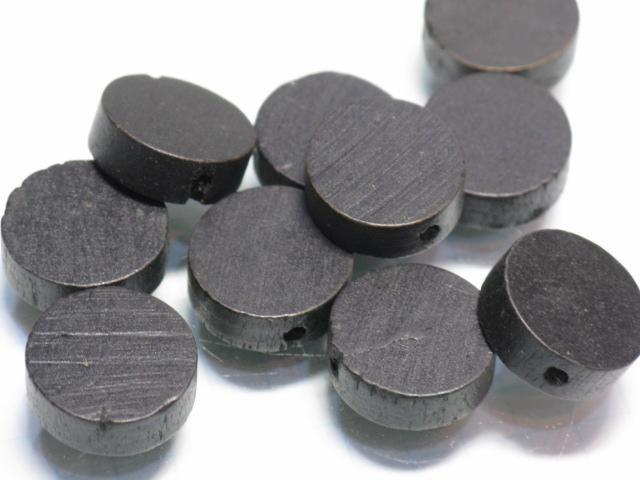 | TOKO-BEADS |BW009P-47 フラットウッドビーズ（10個パック） 14mmとんぼ玉,ビーズ,トンボ玉,アジア,インド,エスニック,手作り,パーツ,アクセサリー