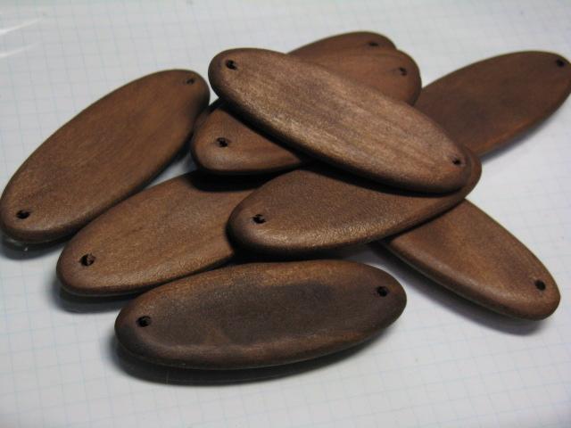 TOKO-BEADS BW009P-54 Wooden bead (10pcs) 27mm BW009P-54 フラットウッドチャーム（10個パック） 27mm Asian bead & African bead  Handmade,Lampeork,bead,asia,india,ethnic,parts,accessory,beads とんぼ玉,ビーズ,トンボ玉,アジア,インド,エスニック,手作り,パーツ,アクセサリー